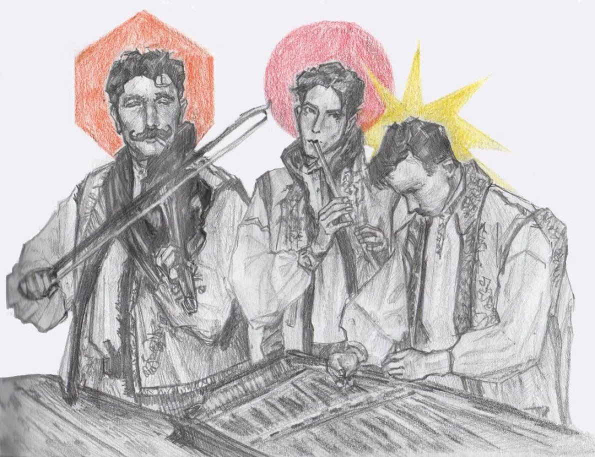 «Гуцульська музика». Робота Вероніки Кожушко.