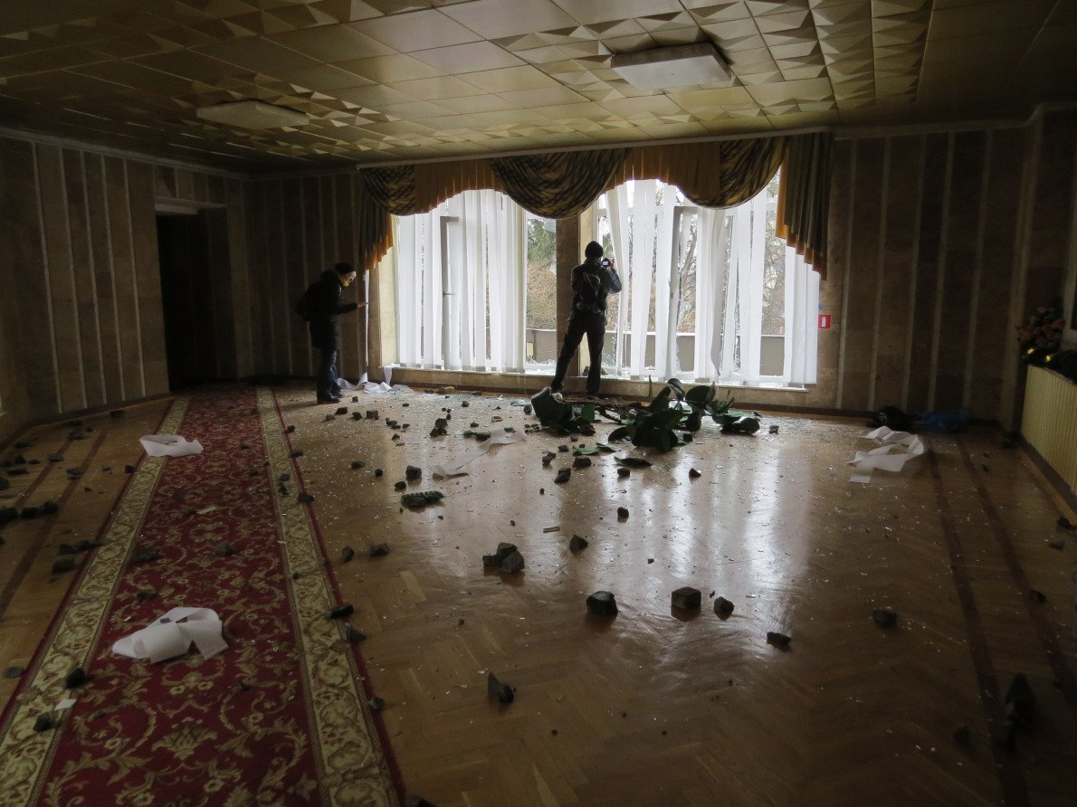 Один із коридорів управління міліції, яке так і не стало прихистком для ставленика Януковича на Волині. 