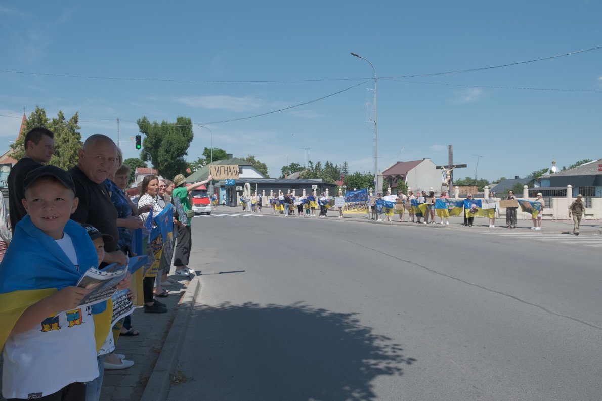 Акція на підтримку військовополонених і зниклих безвісти (Володимир, 6 липня 2025 року)