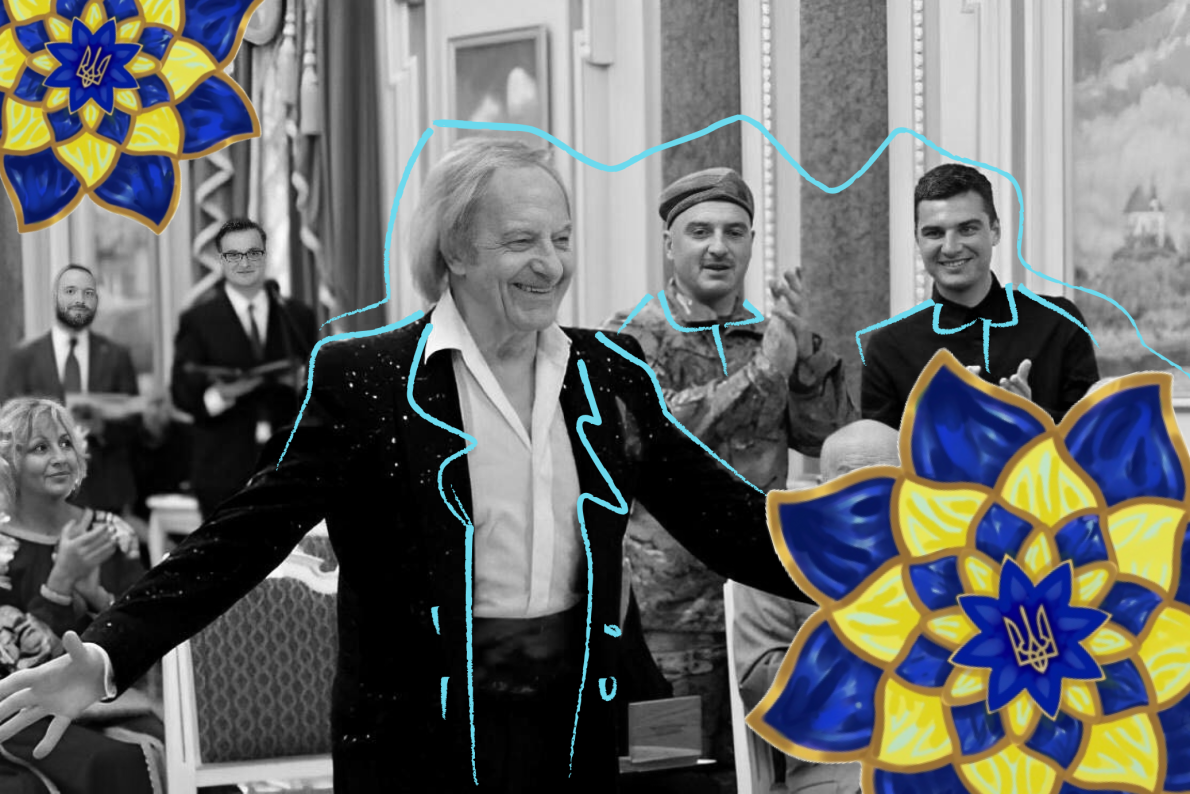 Три Зінкевичі: Василь Іванович, Василь Васильович та Богдан Васильович. Київ. Маріїнський палац. 20 серпня 2025 року. Три Зінкевичі: Василь Іванович, Василь Васильович та Богдан Васильович. Київ. Маріїнський палац. 20 серпня 2025 року.