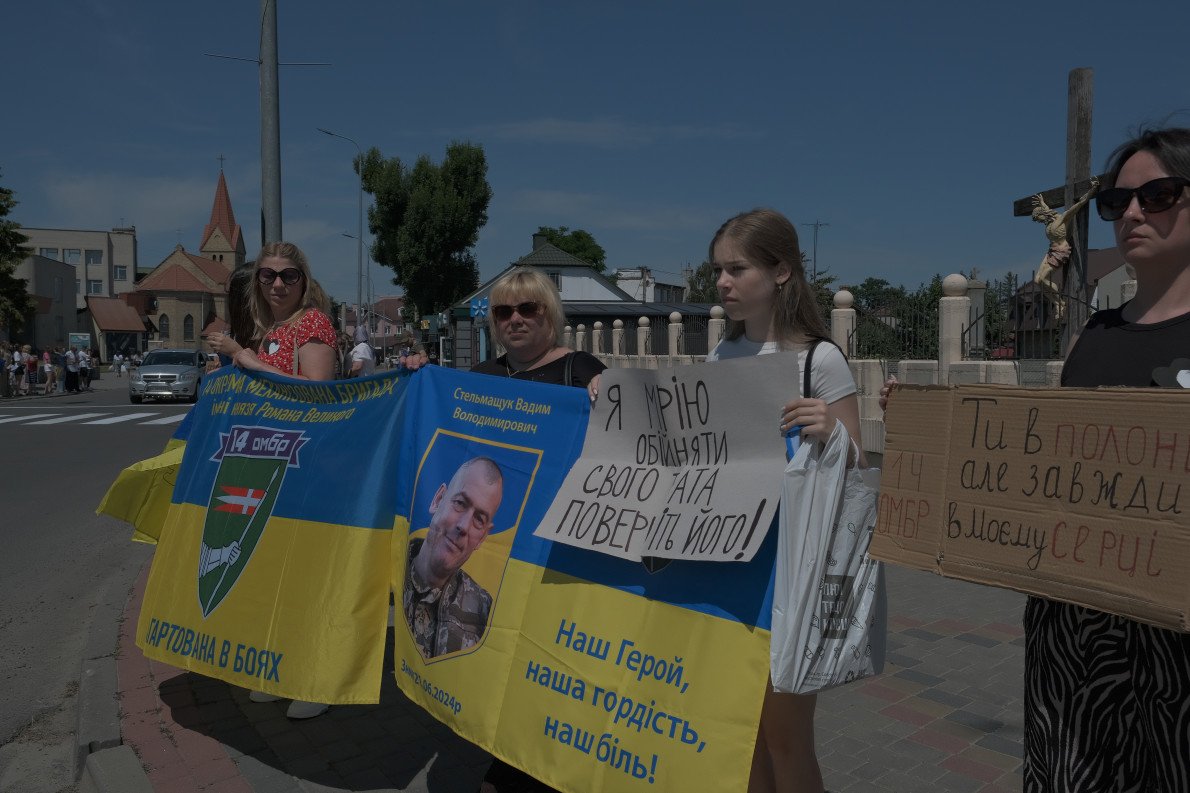 Акція на підтримку військовополонених і зниклих безвісти (Володимир, 6 липня 2025 року)