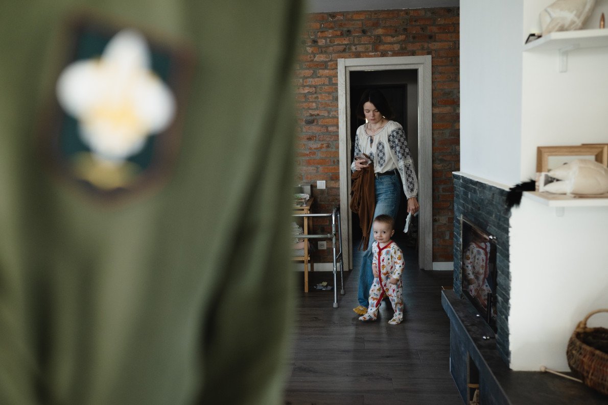 Дружина Юлія з наймолодшим сином Гнатом. Дружина Юлія з наймолодшим сином Гнатом.