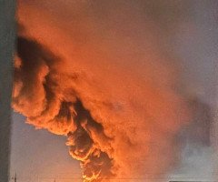 пожежа у Луцьку через шахеди стовп диму