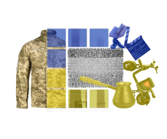 ілюстрація піксель військова форма, прапор, джезва, мопед