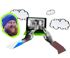 Ноутбук та айтівець Сергій Бабіч