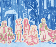 Колаж з людьми на події