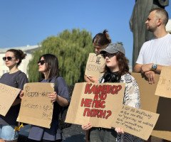 Лучани вийшли на мітинг проти відставки Михайла Федорова. Оновлено