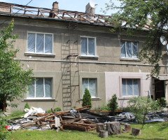 Будинок, який постраждав від російської атаки.