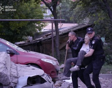 Наслідки атаки на Луцьк. Джерело: фейсбук ДСНС