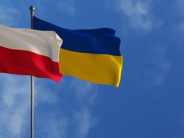 прапор стяг жовто-блакитний Україна Польща червоно-білий