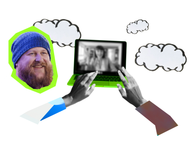 Ноутбук та айтівець Сергій Бабіч