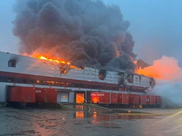 горить склад нової пошти