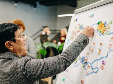 Жінка та карта України