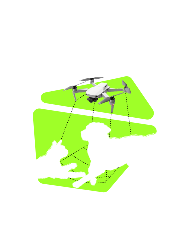 У 14 ОМБр розповіли, як врятовані тварини почуваються після евакуації дроном. ілюстрація з дроном