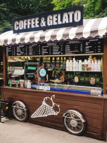 кава морозиво локація