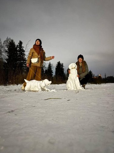 люди снігові фігури