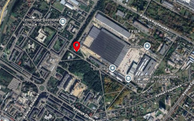 Локація карта локація об'єкт