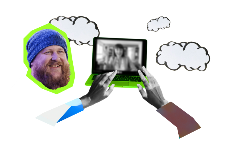 Ноутбук та айтівець Сергій Бабіч