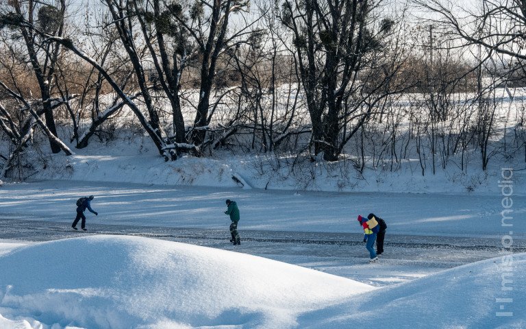 лід люди сніг