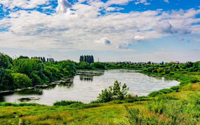 Сонячна погода пейзаж річка погода