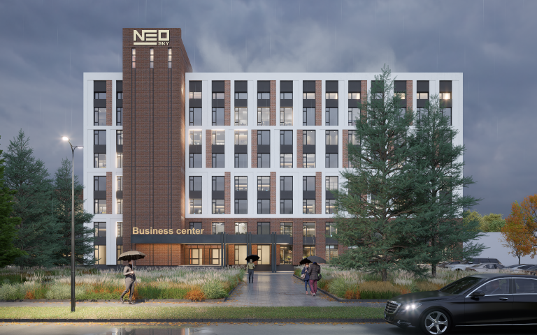 Рендер автозавод будівля центр