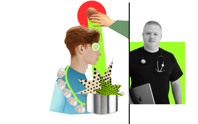 колаж лікар