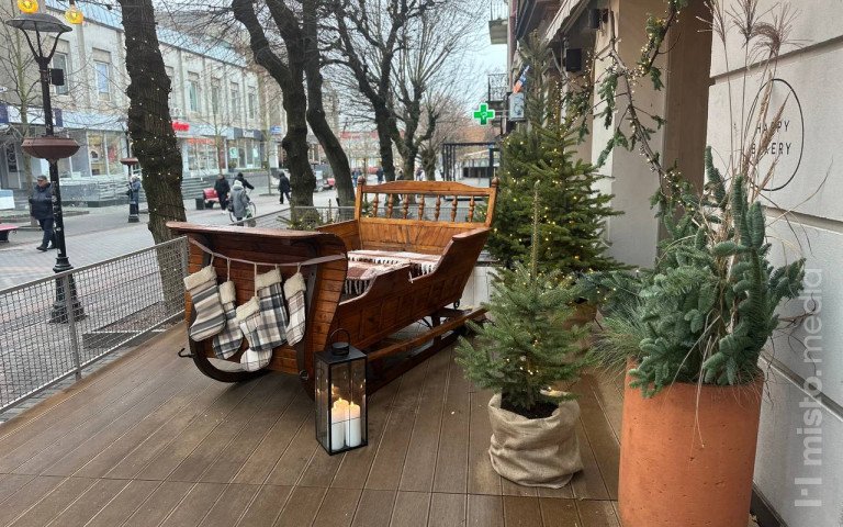 зимова інсталяція санки