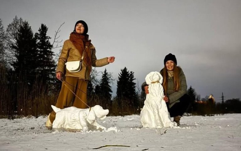 люди снігові фігури