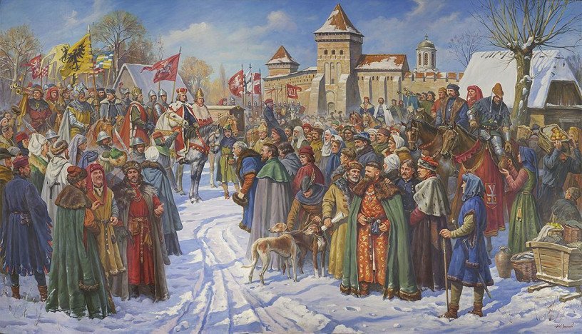 З’їзд європейських монархів у Луцьку. Автор картини — Артур Орльонов.