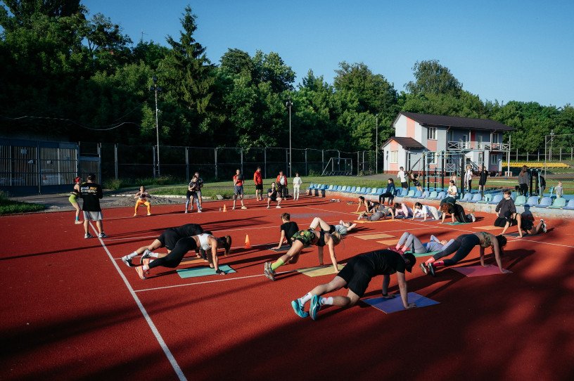 Фото з тренувань у межах програми «Місто, рухайся» — спільного проєкту Urban Vision Lutsk та misto.media.